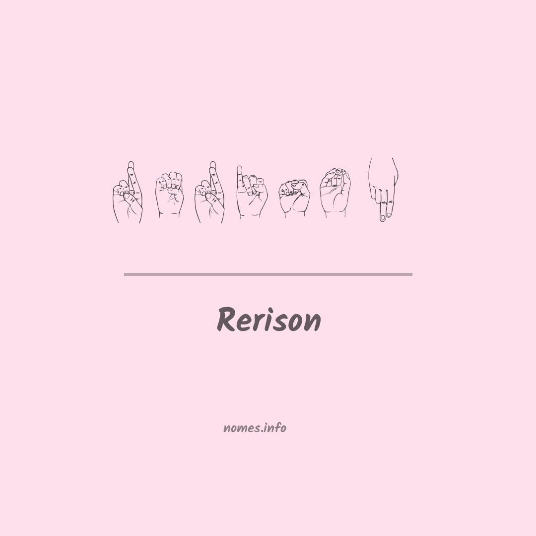 Rerison em Libras