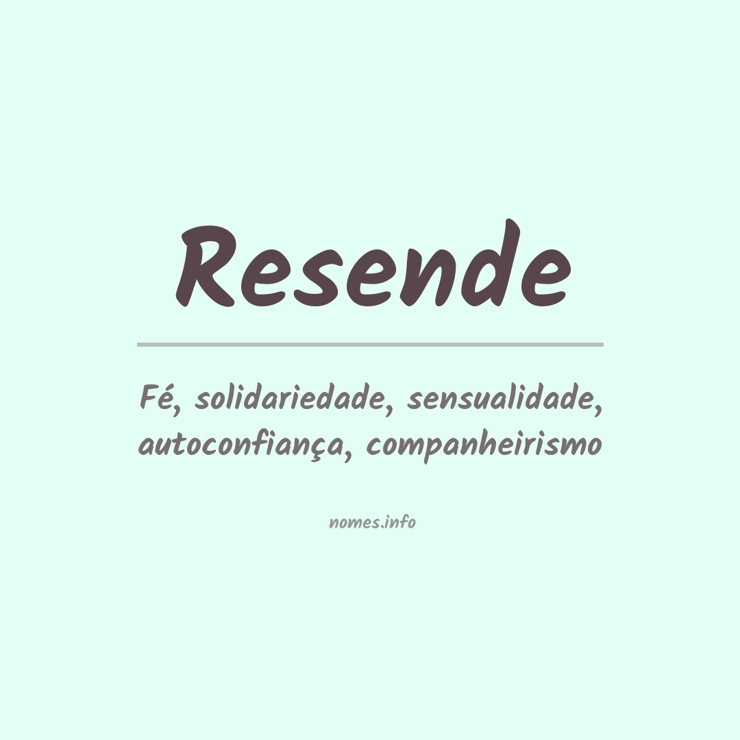 Significado do nome Resende