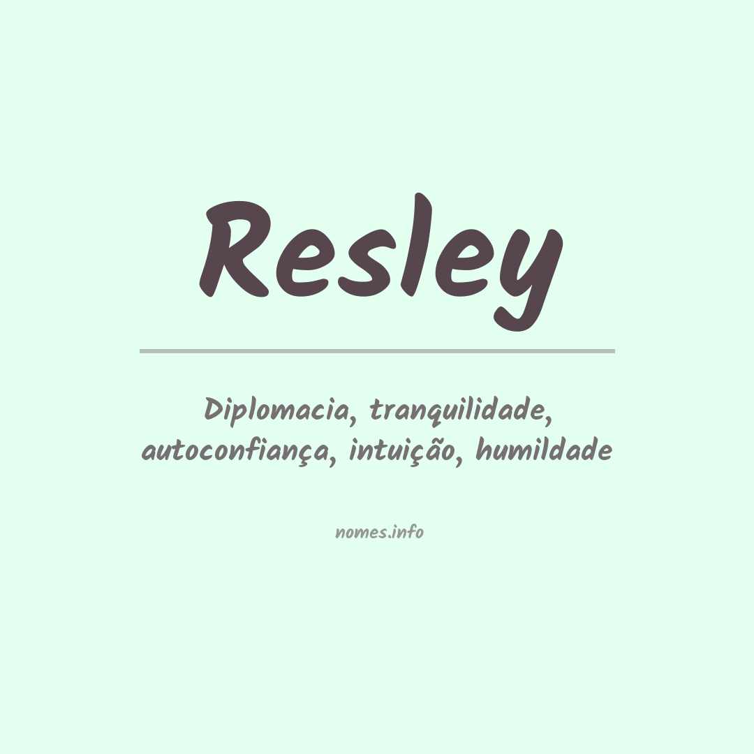 Significado do nome Resley