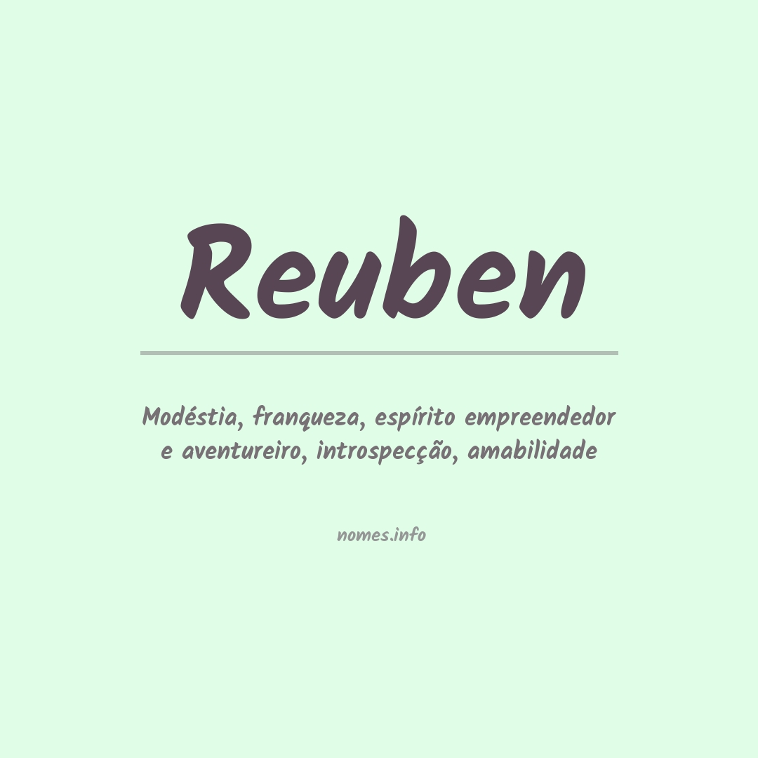 Significado do nome Reuben