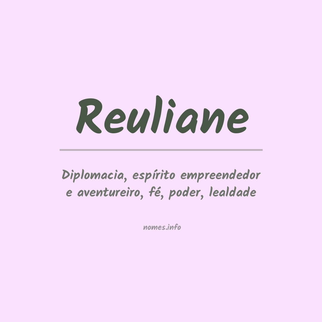 Significado do nome Reuliane