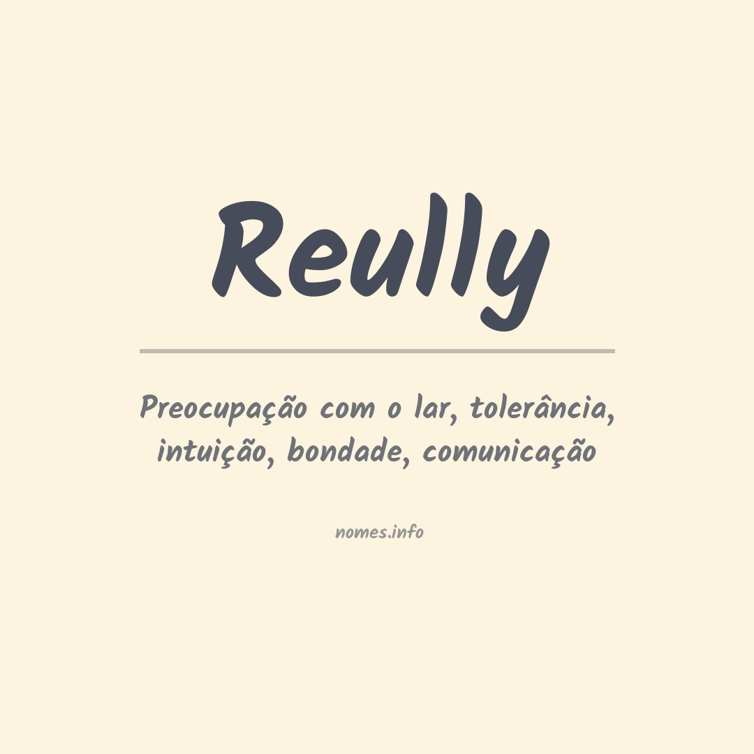 Significado do nome Reully Significado do nome Reully