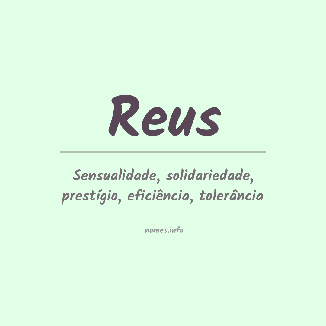 Significado do nome Reus