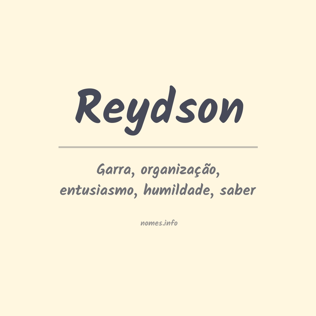 Significado do nome Reydson