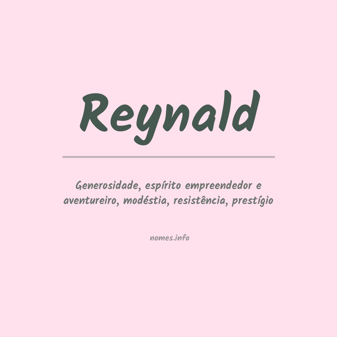 Significado do nome Reynald