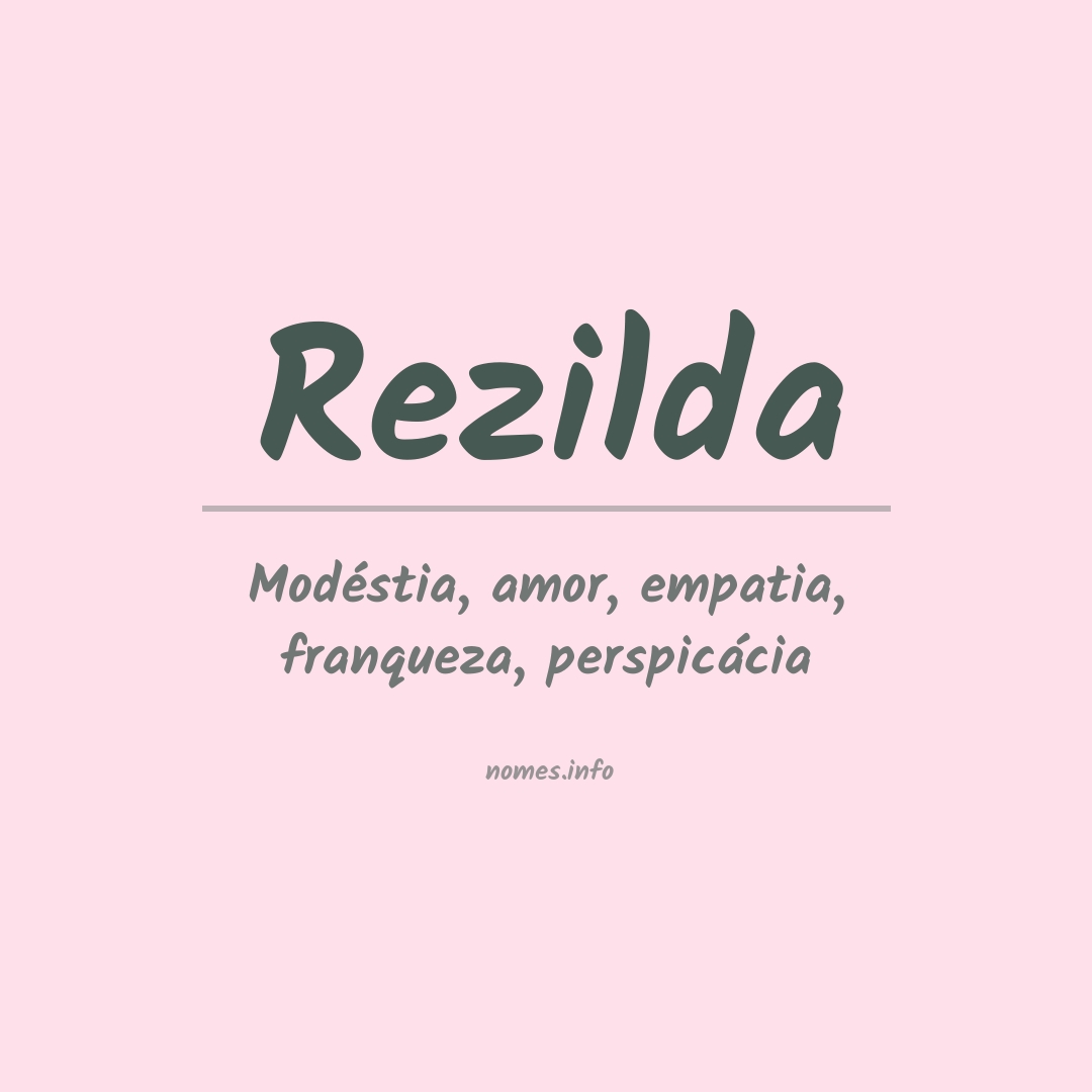 Significado do nome Rezilda