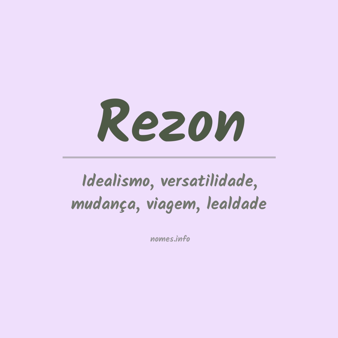 Significado do nome Rezon