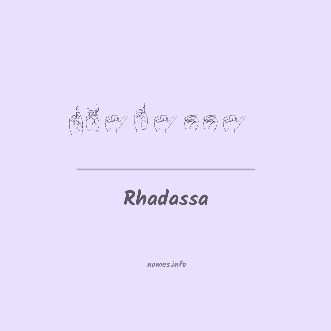 Rhadassa em Libras