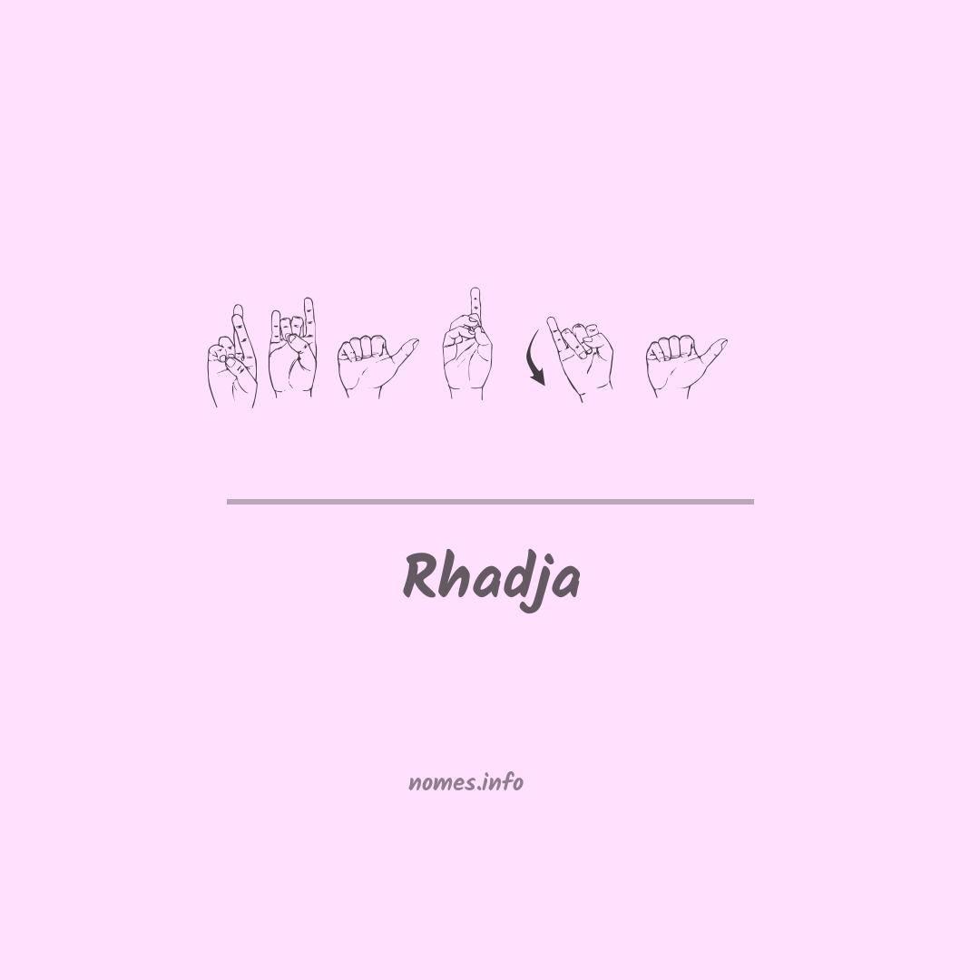 Rhadja em Libras