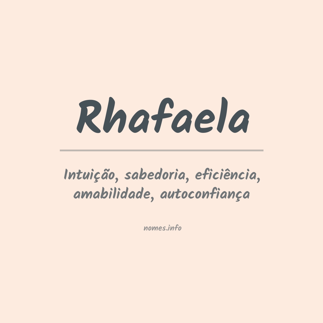 Significado do nome Rhafaela