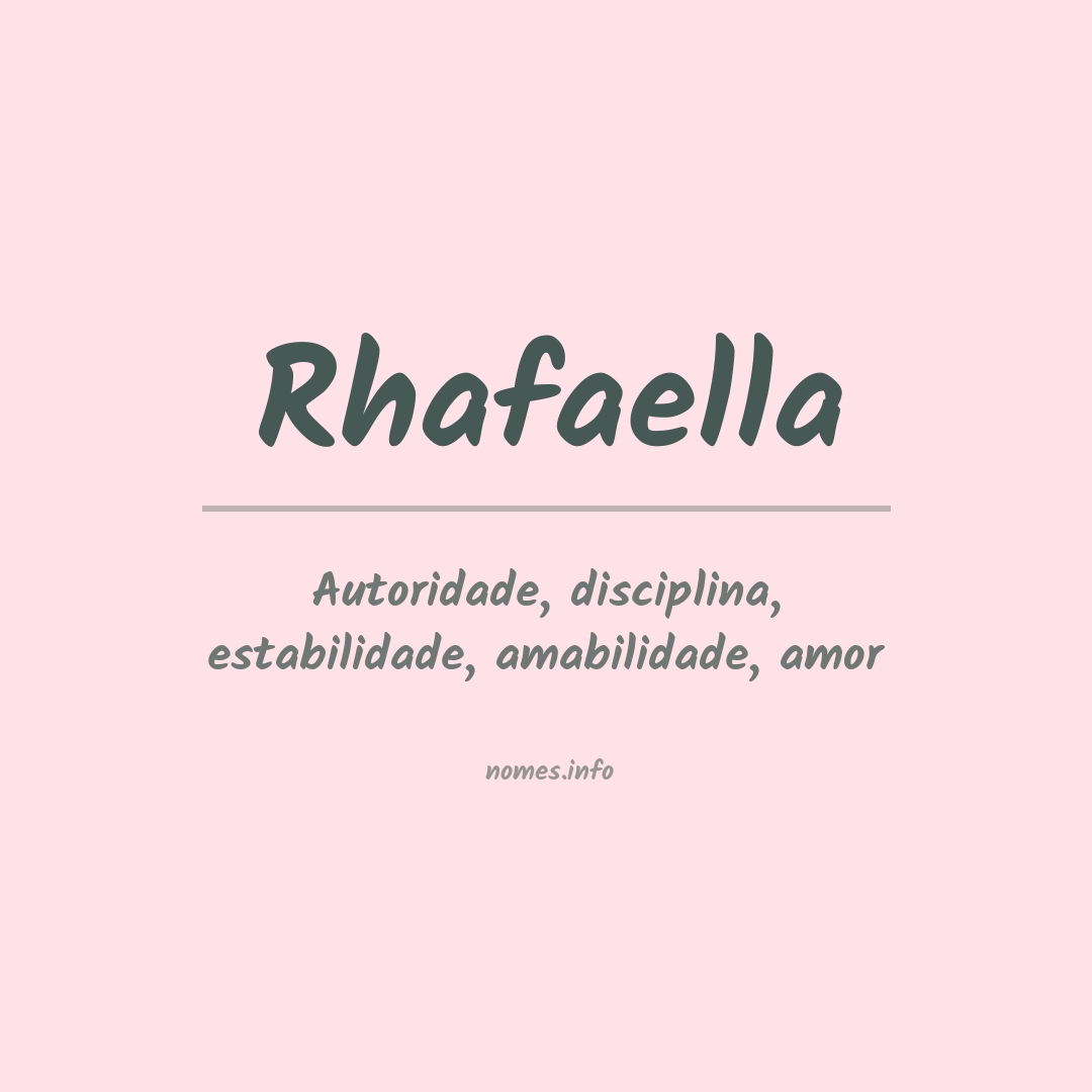 Significado do nome Rhafaella
