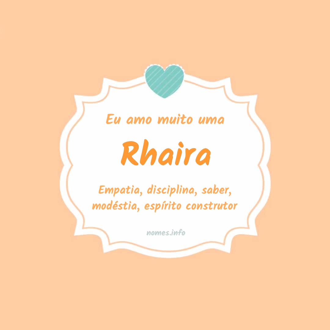 Eu amo muito Rhaira