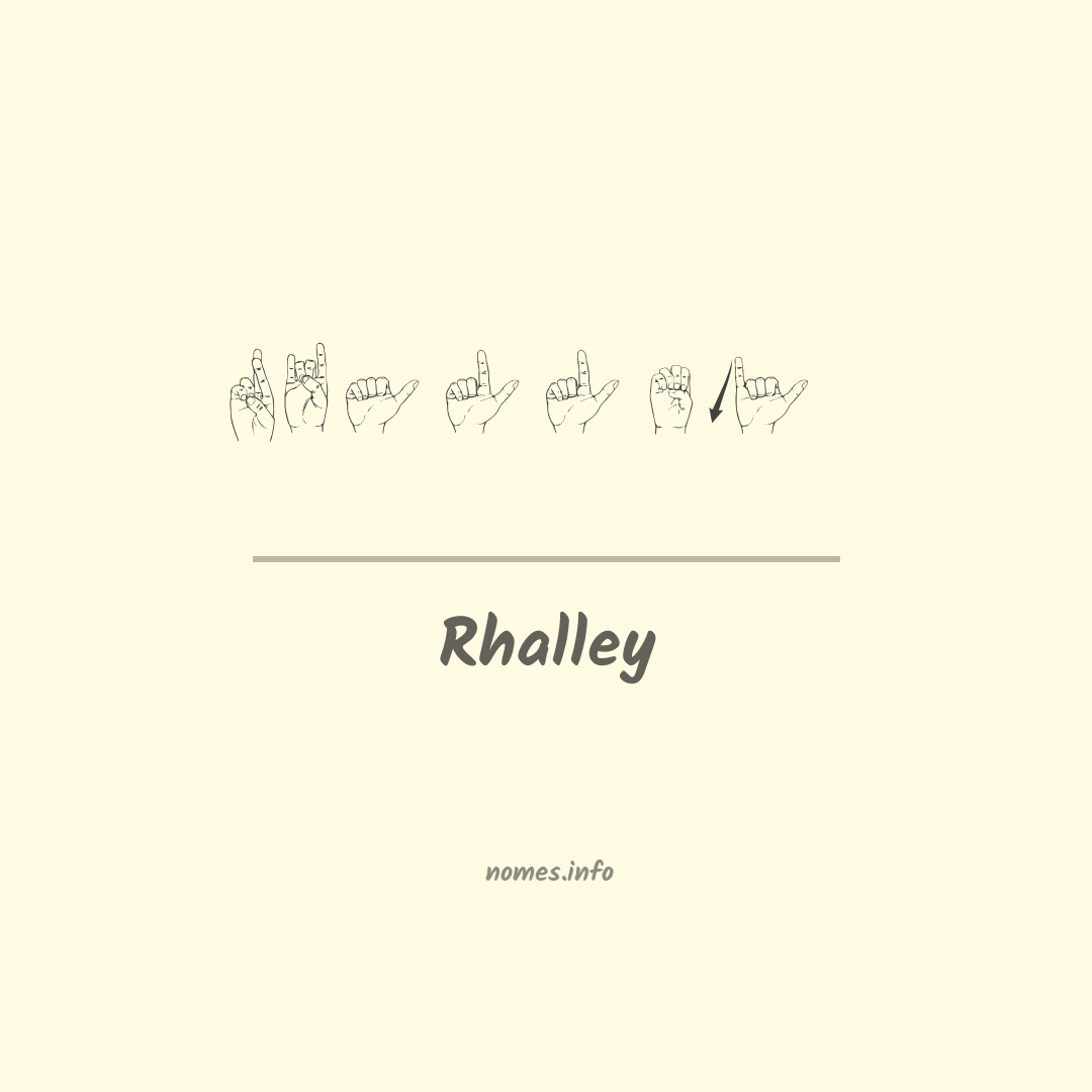 Rhalley em Libras Rhalley em Libras