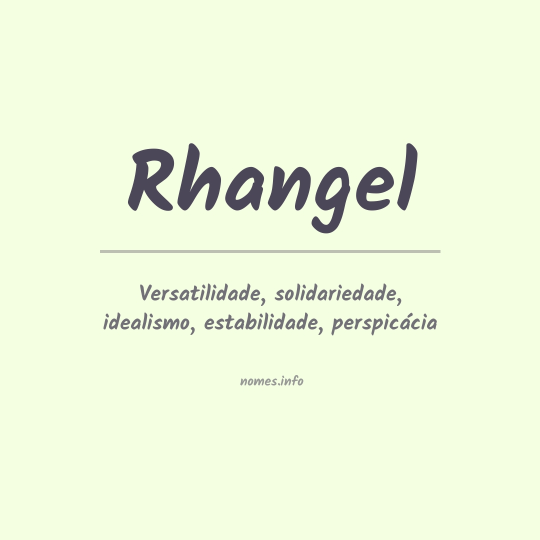 Significado do nome Rhangel