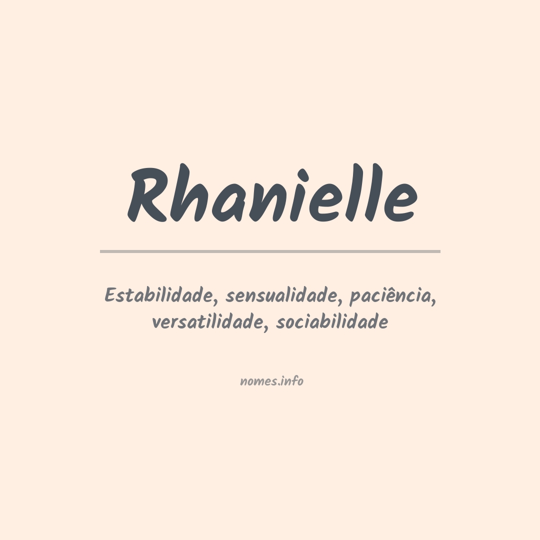 Significado do nome Rhanielle