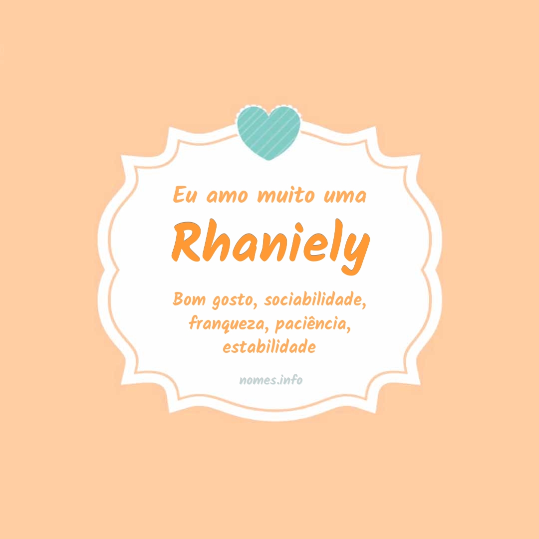Eu amo muito Rhaniely