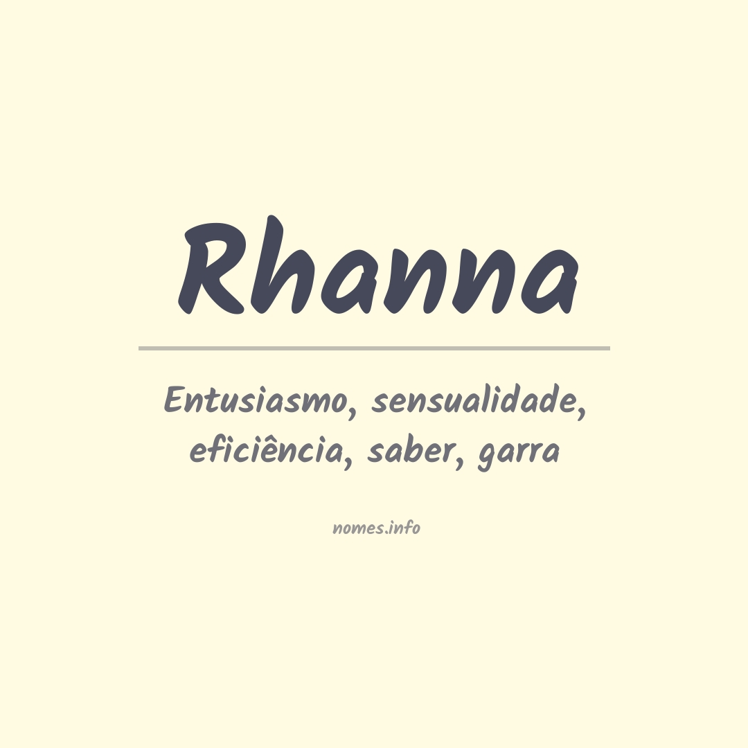 Significado do nome Rhanna