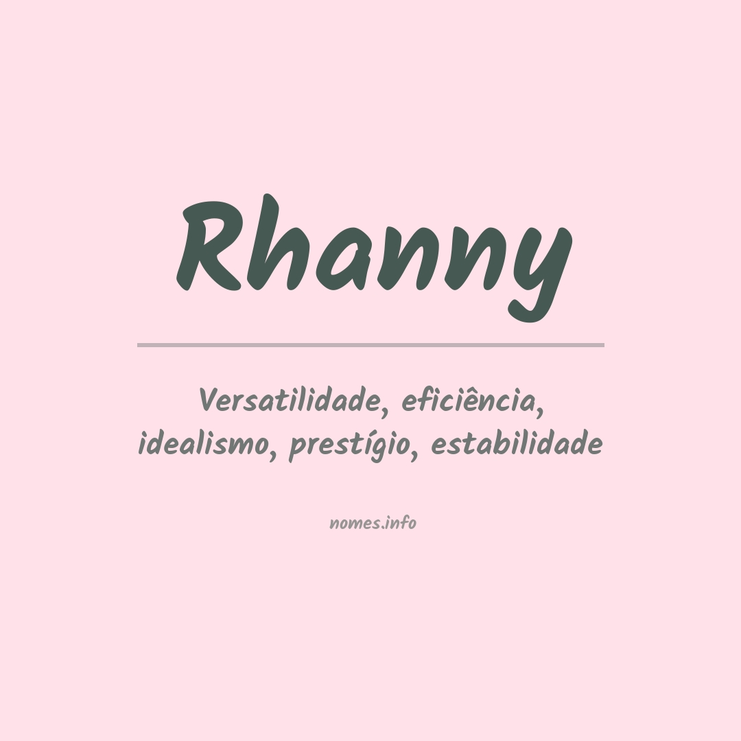 Significado do nome Rhanny