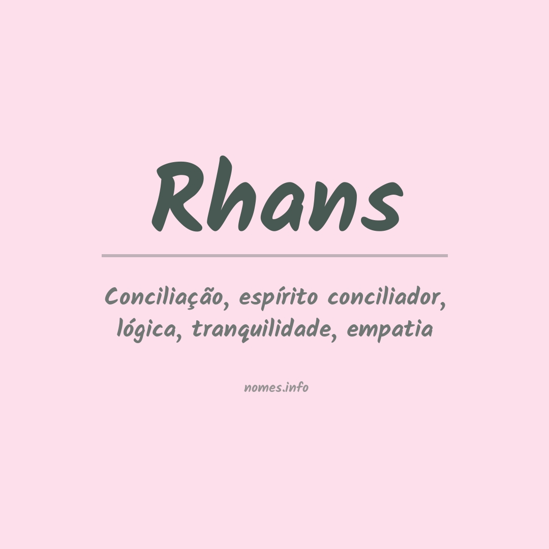 Significado do nome Rhans