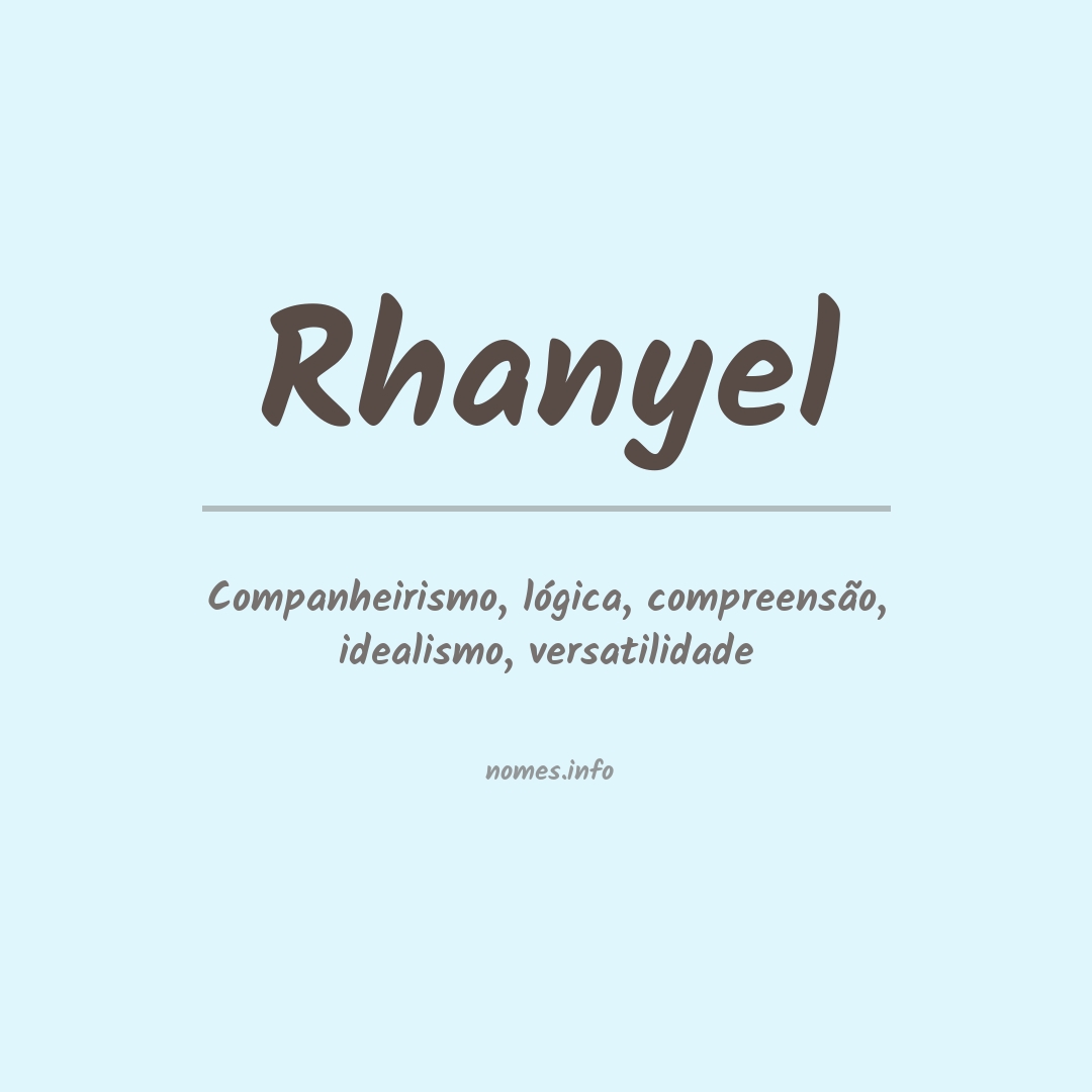 Significado do nome Rhanyel