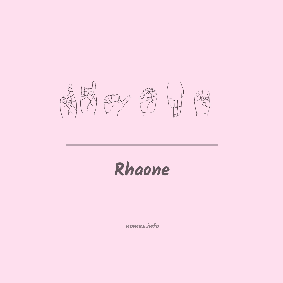 Rhaone em Libras