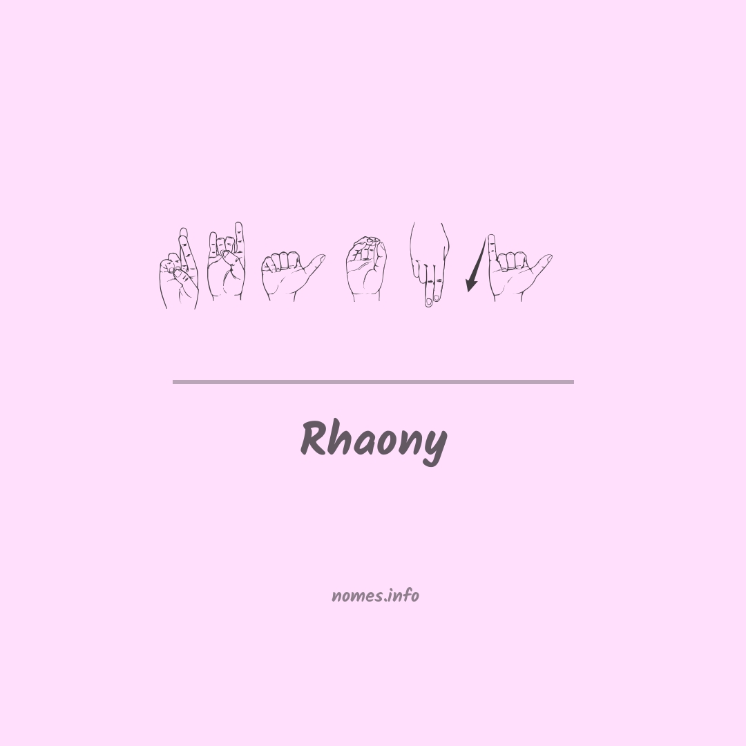 Rhaony em Libras