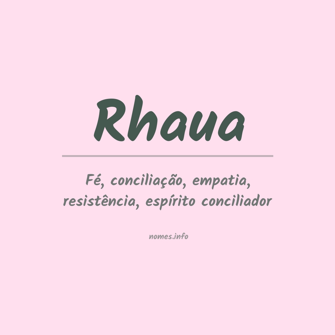 Significado do nome Rhaua