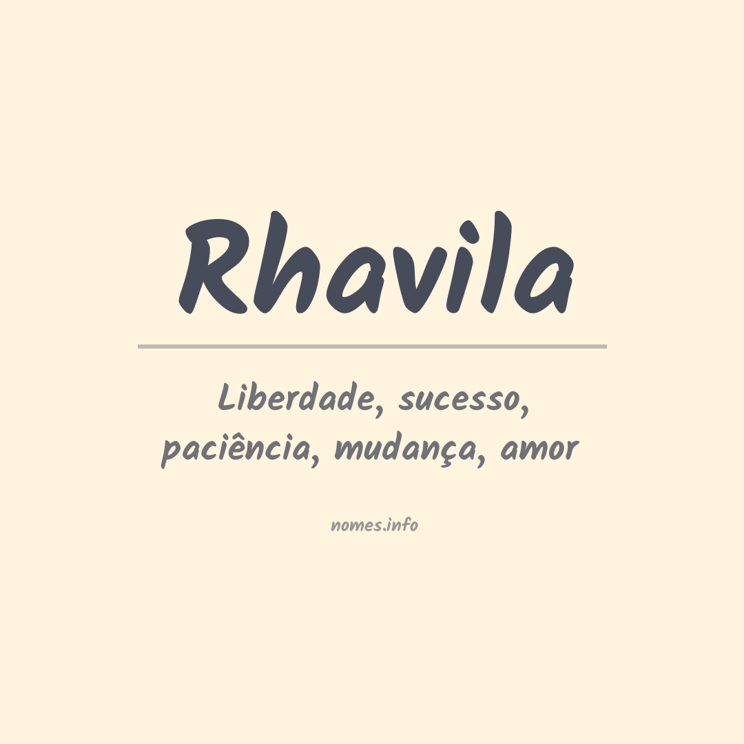 Significado do nome Rhavila