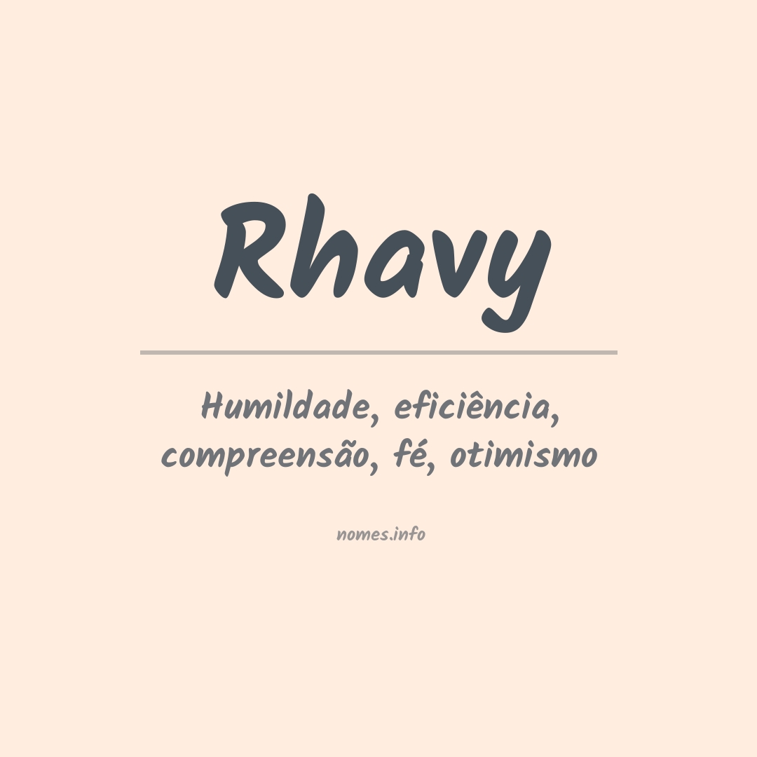 Significado do nome Rhavy