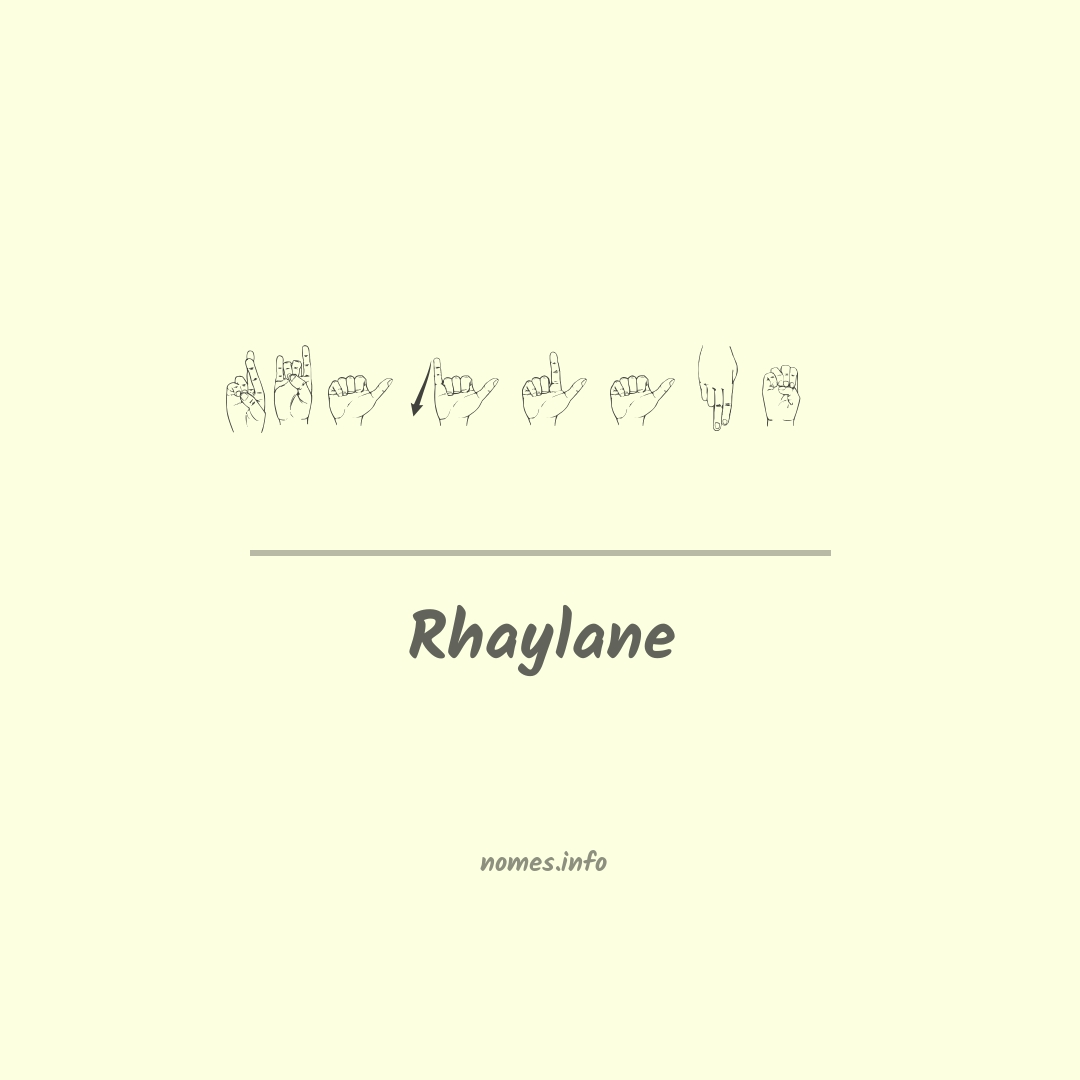 Rhaylane em Libras