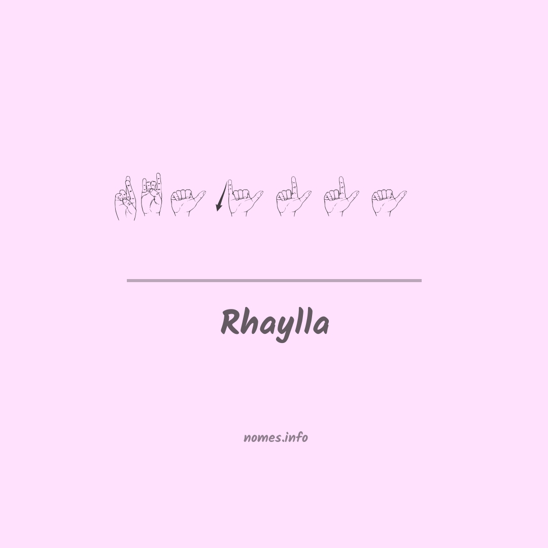 Rhaylla em Libras