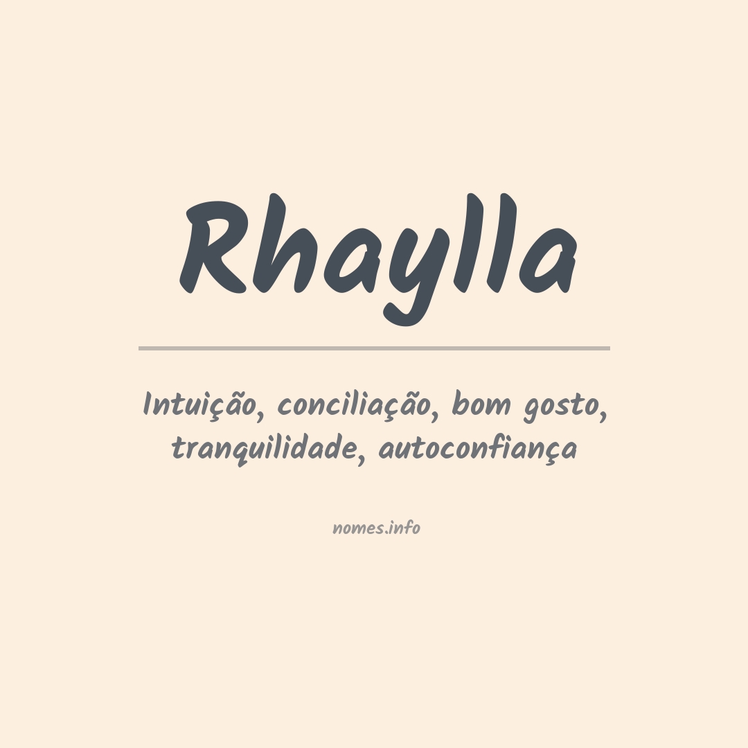 Significado do nome Rhaylla