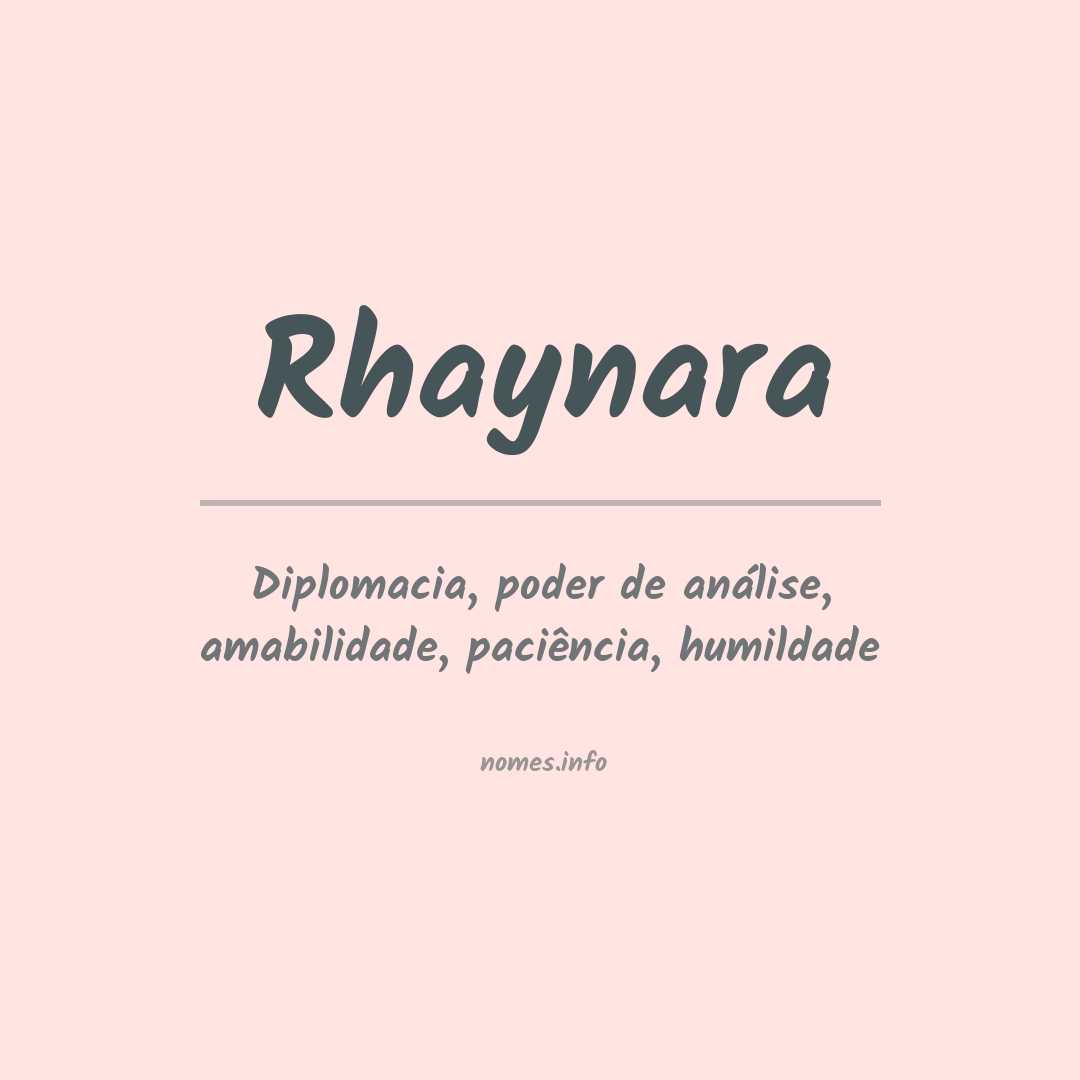 Significado do nome Rhaynara