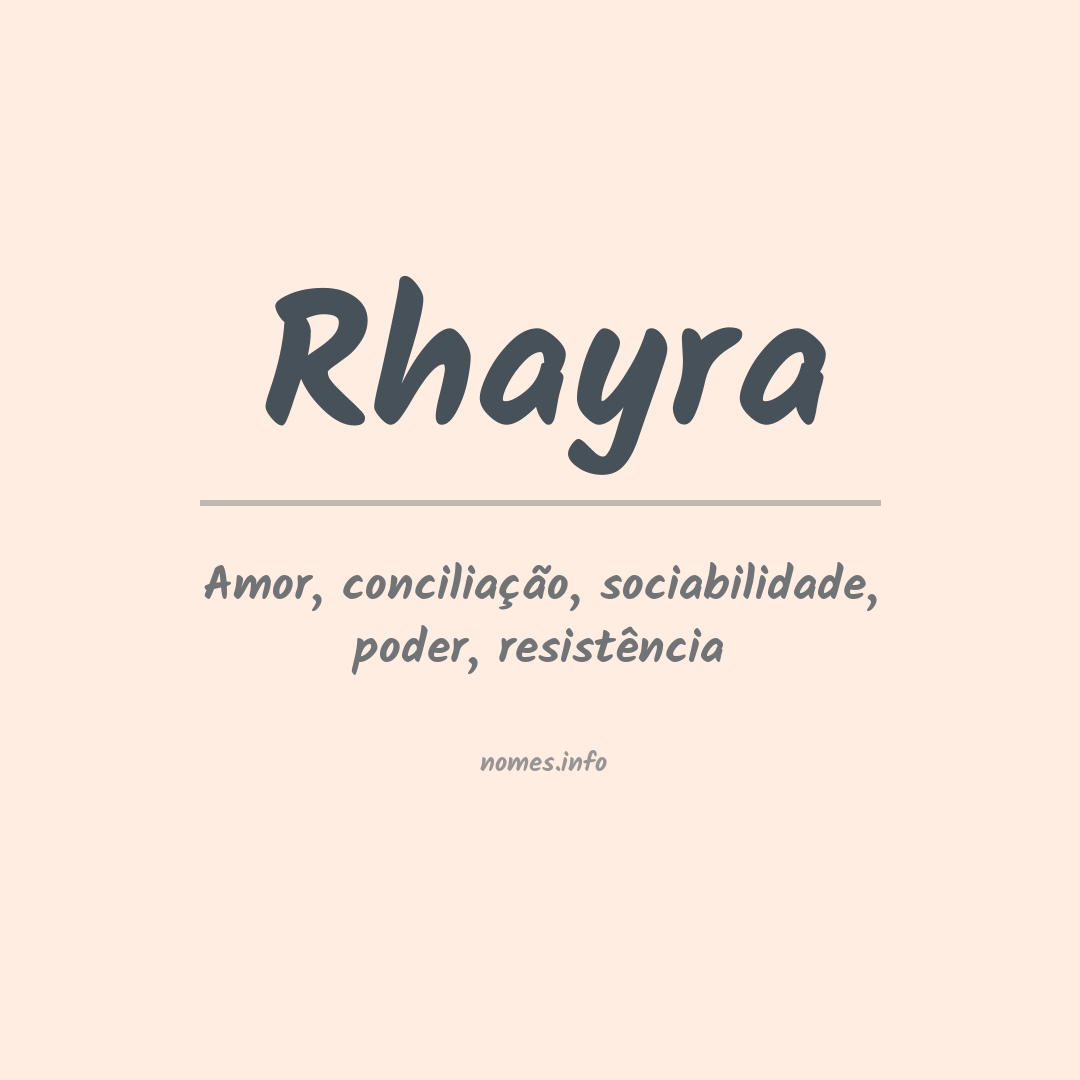 Significado do nome Rhayra