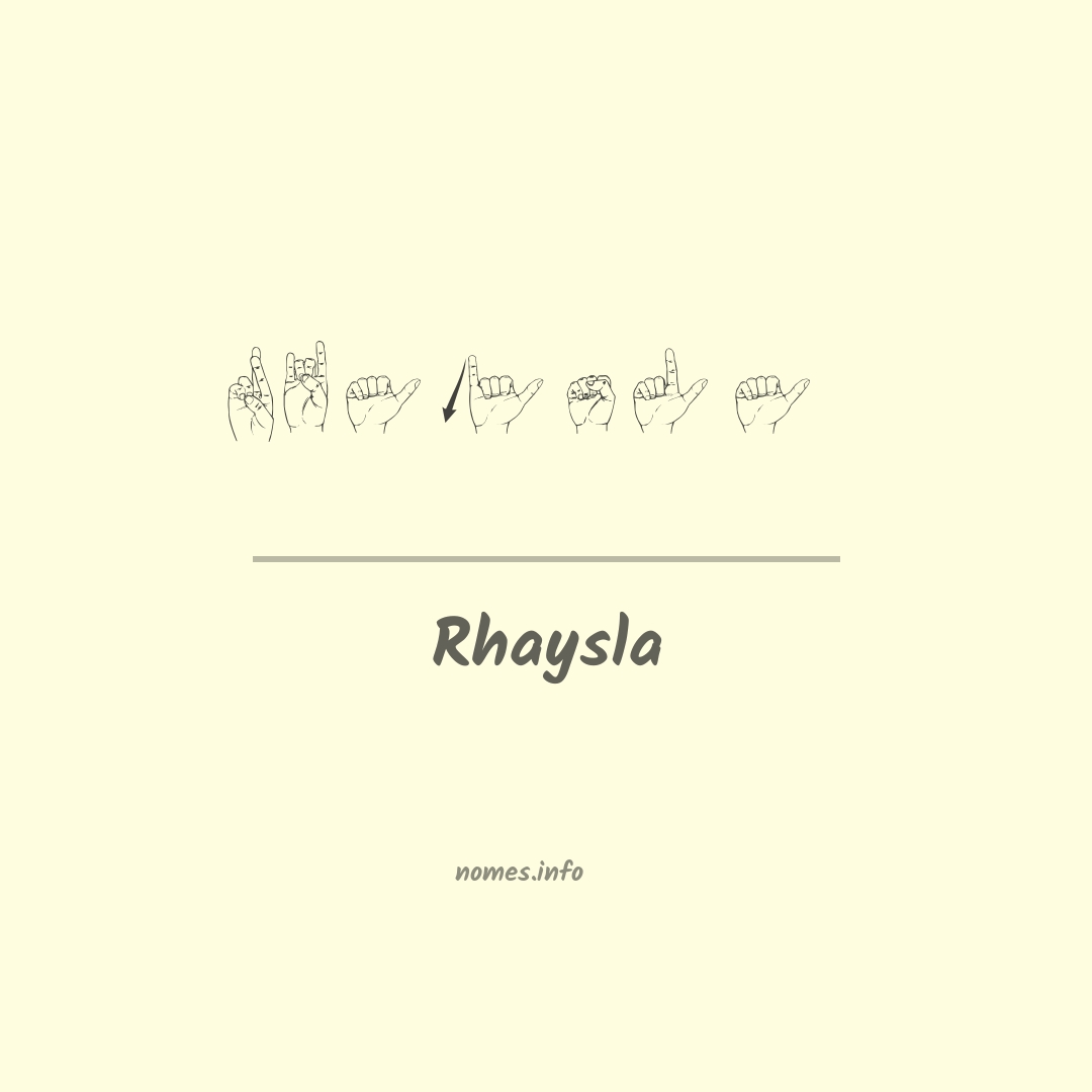 Rhaysla em Libras