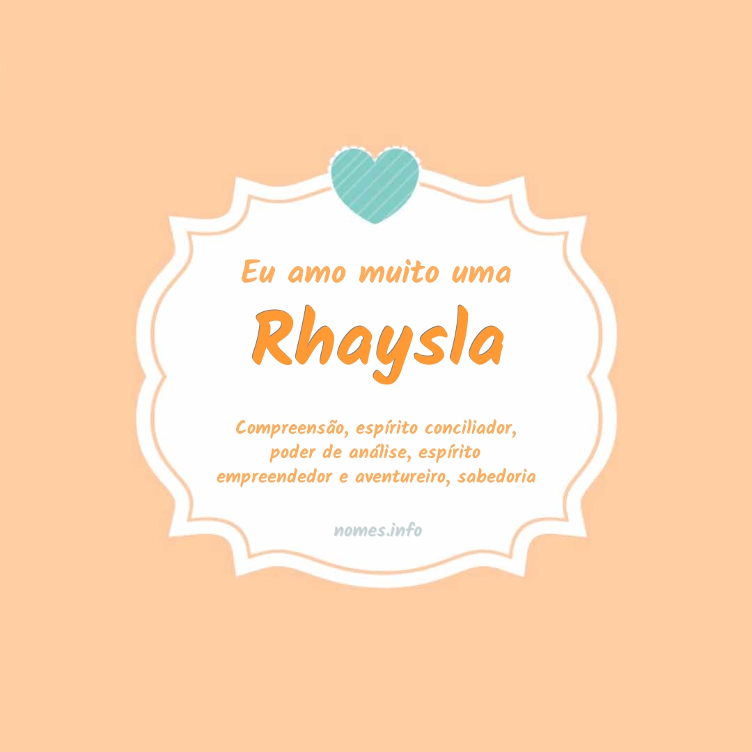 Eu amo muito Rhaysla