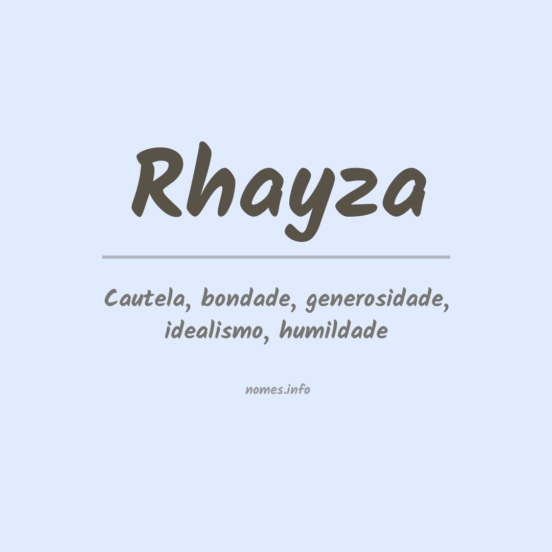 Significado do nome Rhayza