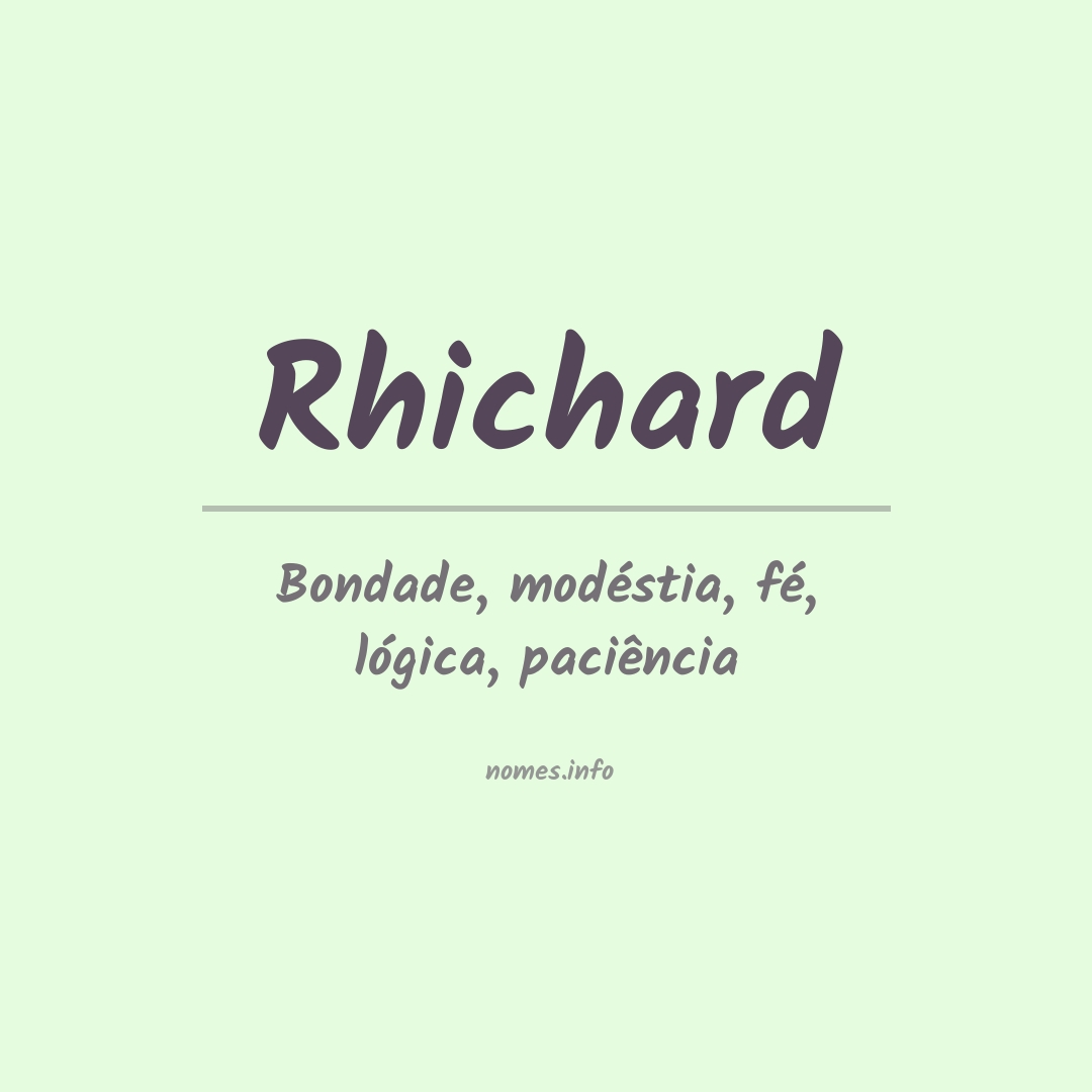 Significado do nome Rhichard