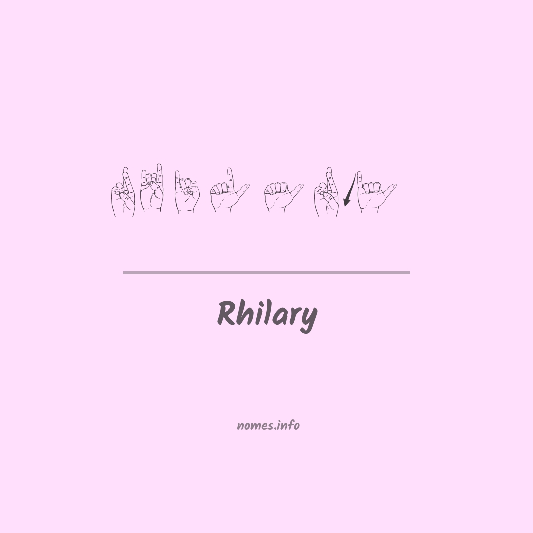 Rhilary em Libras