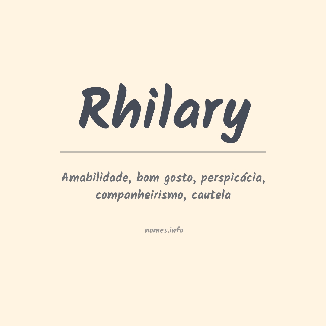 Significado do nome Rhilary