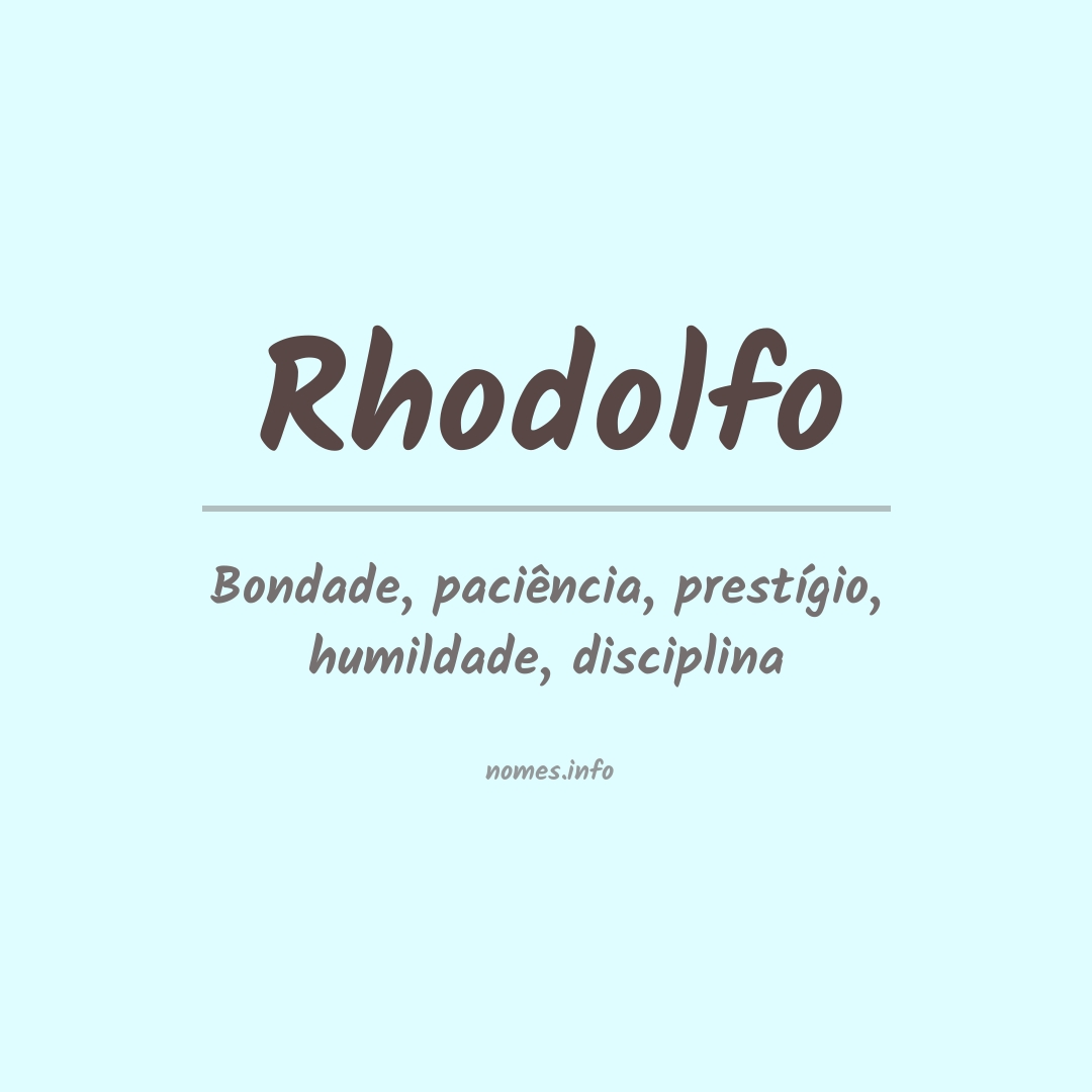 Significado do nome Rhodolfo