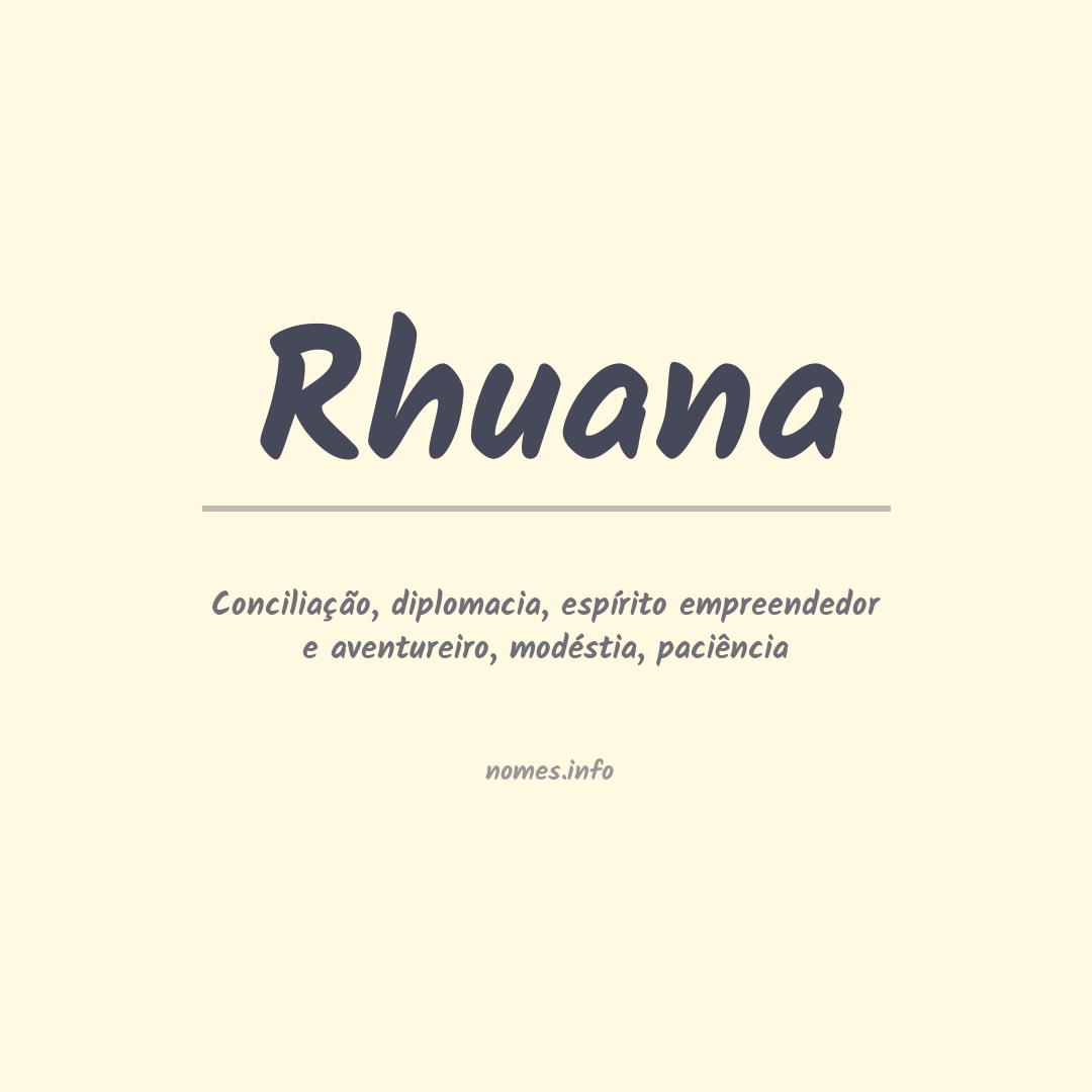 Significado do nome Rhuana