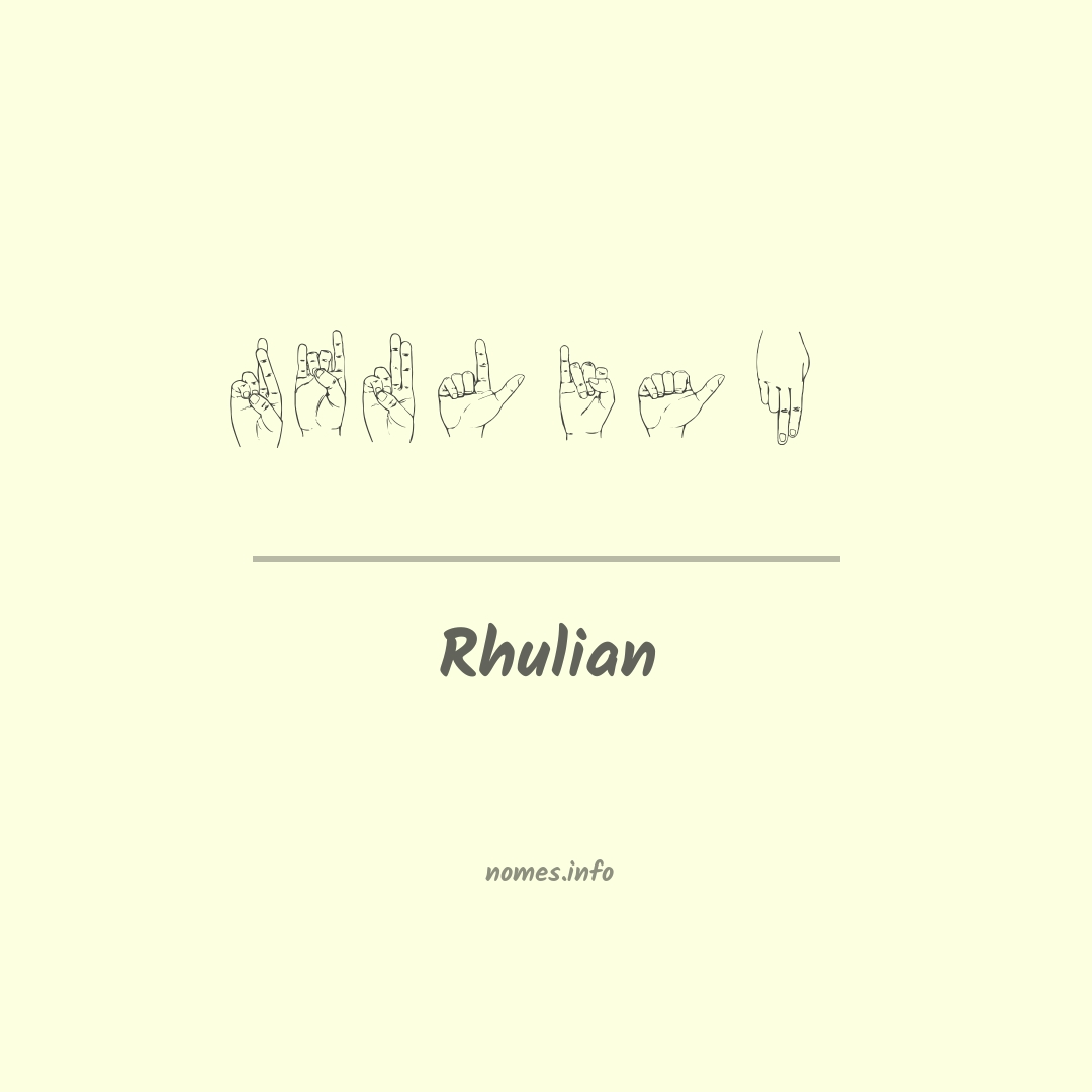Rhulian em Libras