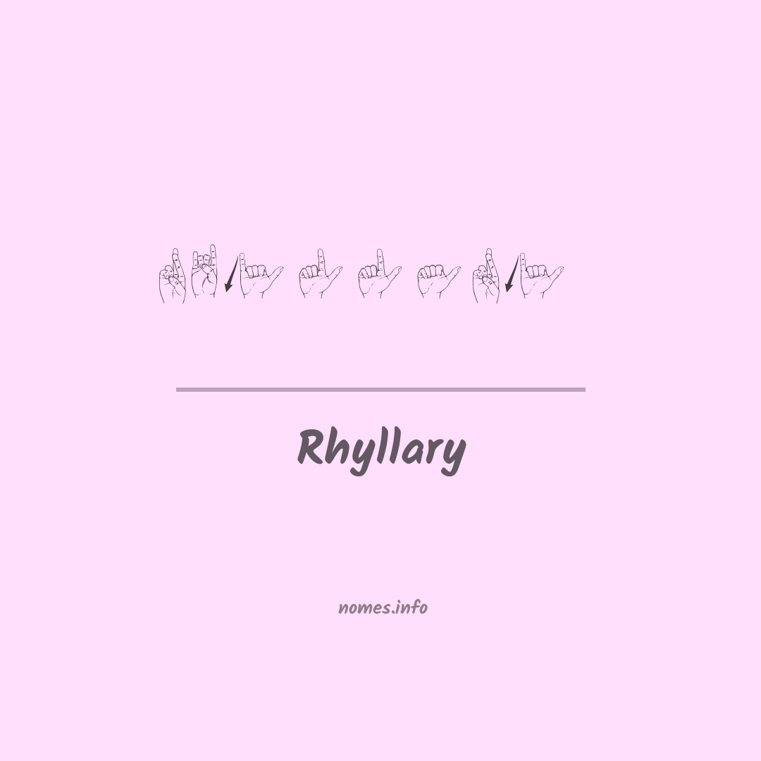 Rhyllary em Libras