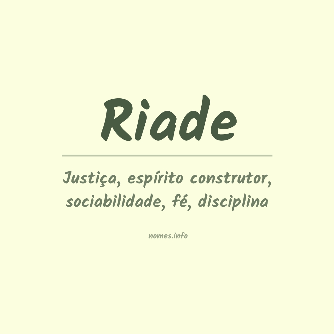 Significado do nome Riade