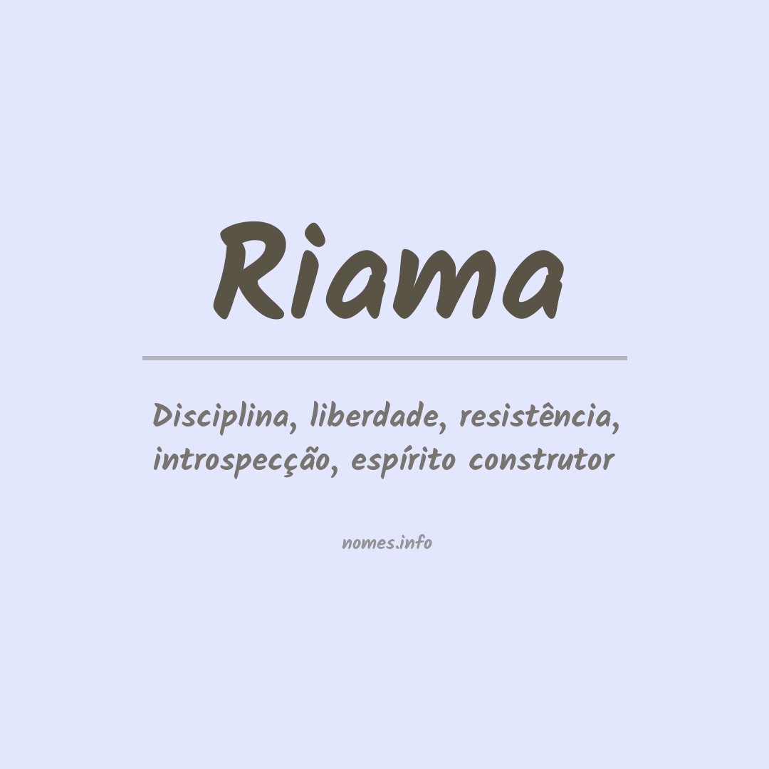 Significado do nome Riama