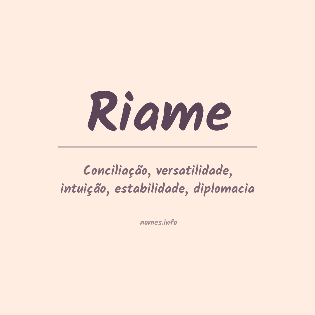 Significado do nome Riame