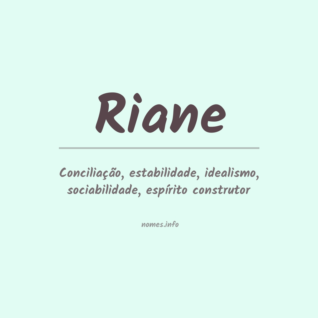 Significado do nome Riane