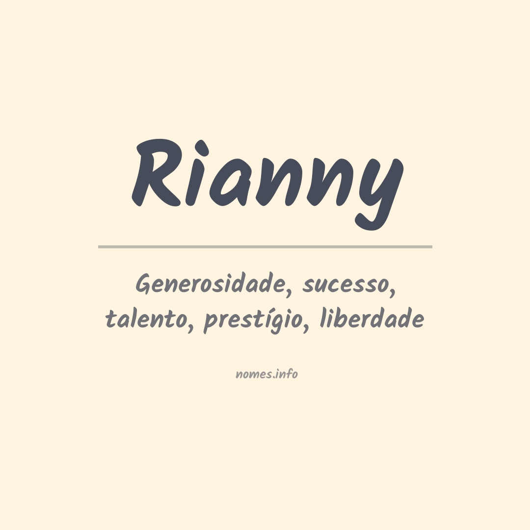 Significado do nome Rianny