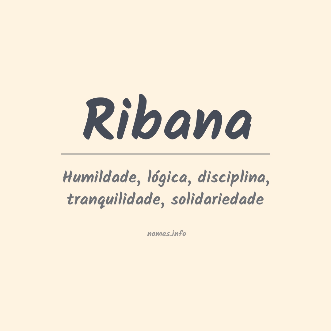 Significado do nome Ribana